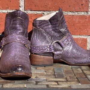 Purple  Freebird leather Ankle boots size 10